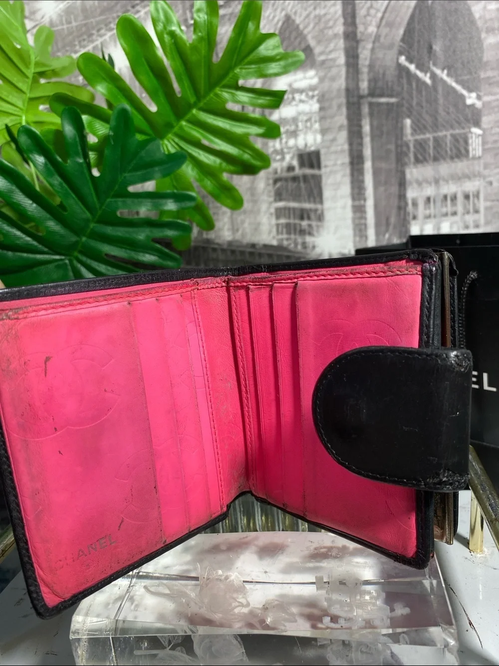 Authentic Chanel Cambon Line Quilted Wallet